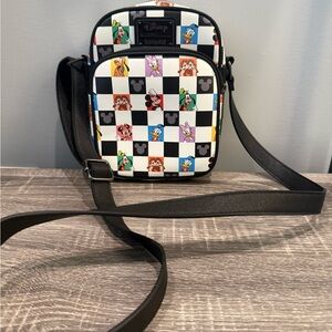 Loungefly Mickey & Friends Checkered Crossbody Bag